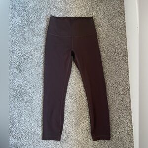 Lululemon Espresso Wunder Under Crop Leggings